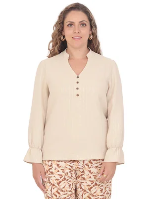 Blusa duplan petite grupo saona manga corta para mujer
