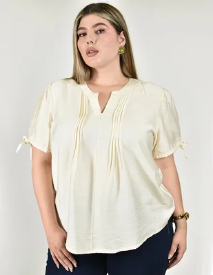 Blusa Roman Fashion manga corta para mujer