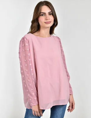 Blusa Roman Fashion manga larga para mujer