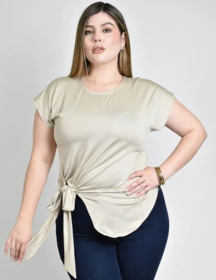 Blusa Roman Fashion manga corta para mujer