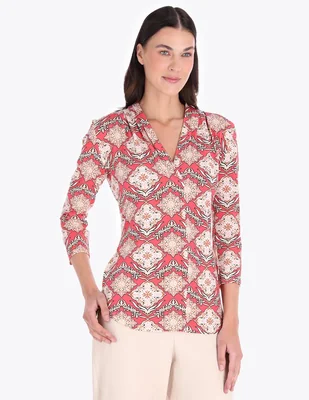 Blusa charme otoño manga 3/4 para mujer