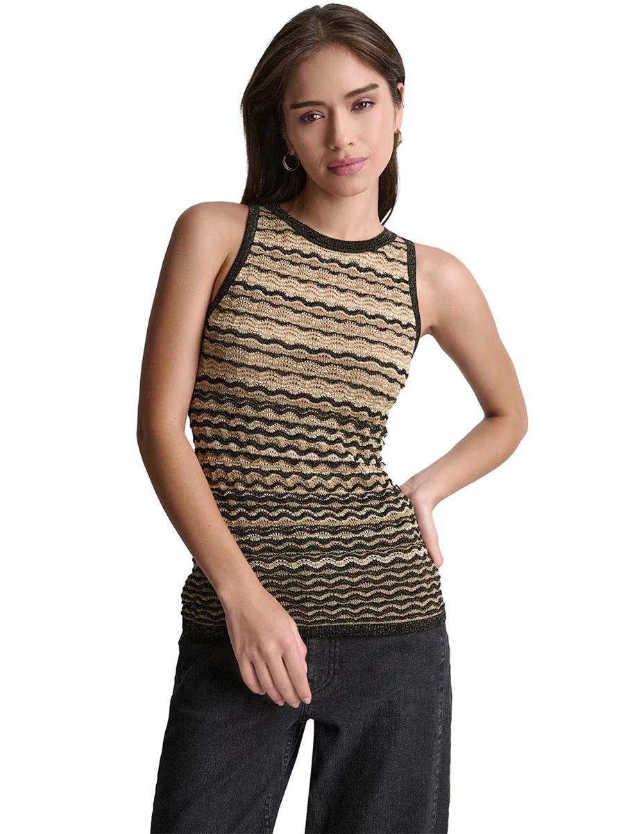 Blusa BCBG sin manga para mujer