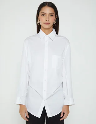 Blusa camisera studio f manga larga para mujer