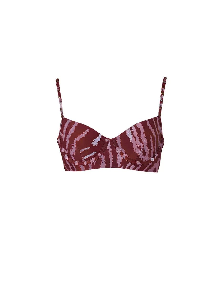 Top bikini zingara con copas para mujer