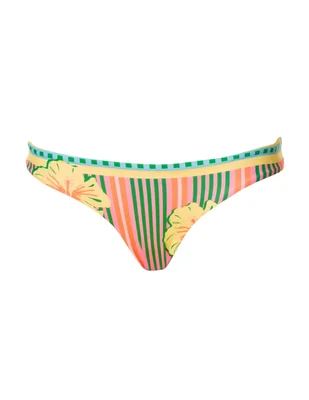 Bikini Maaji estampado a rayas a la cadera para mujer