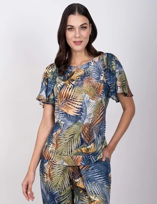 Blusa delirium manga corta para mujer