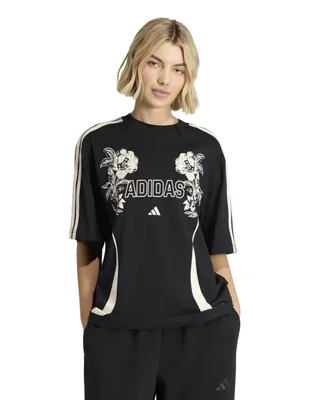 Playera manga corta Adidas Originals Brand Collaboration cuello redondo para mujer