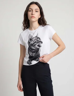 Playera manga corta 47St cuello redondo para mujer