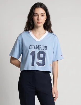Playera manga corta Champion cuello redondo para mujer