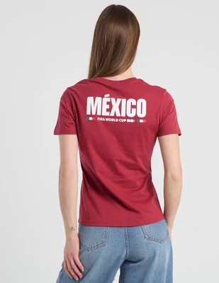 Playera manga corta Fifa México cuello redondo para mujer