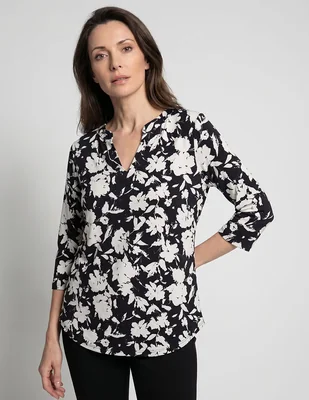 Playera manga 3/4 Morango cuello v para mujer