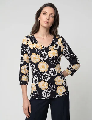 Playera manga 3/4 Morango cuello ojal para mujer