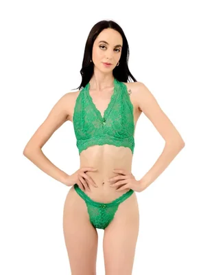 Conjunto de bra y panty Liu Liu de encaje