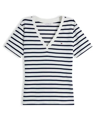 Playera manga corta Tommy Plus cuello redondo para mujer