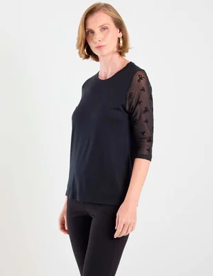 Playera manga 3/4 Morango cuello redondo para mujer