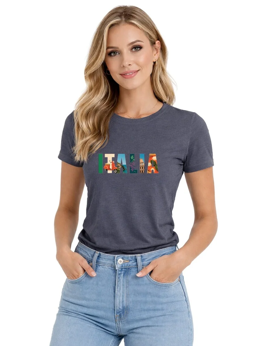 Playera manga corta Voltaica cuello redondo para mujer