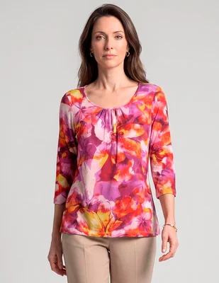 Playera manga 3/4 morango cuello redondo para mujer