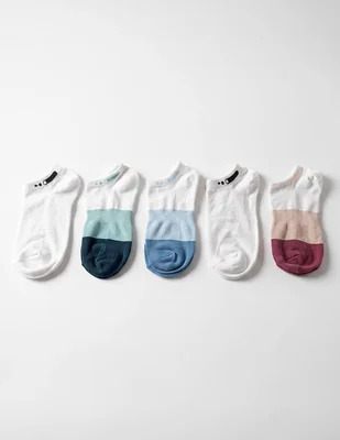 Set de tin punto blanco de algodón para mujer 5 pares