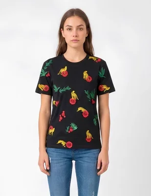 Playera manga corta Chico Malo cuello redondo para mujer