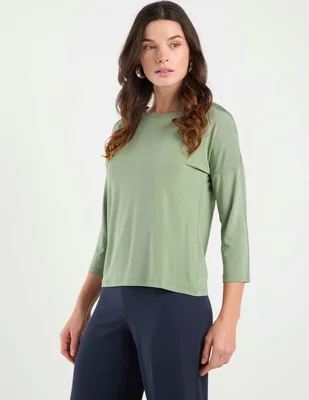 Playera manga 3/4 Pennyblack cuello redondo para mujer