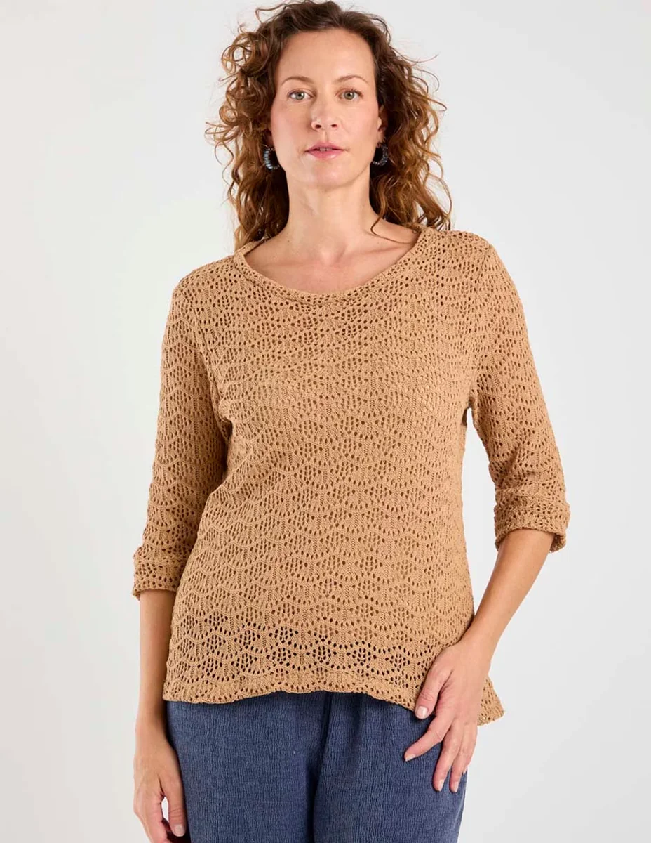 Playera manga 3/4 Morango cuello redondo para mujer