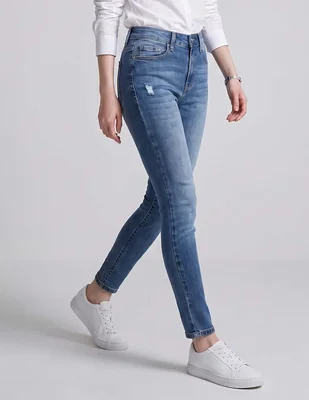 Jeans skinny sexy jeans corte media cintura para mujer