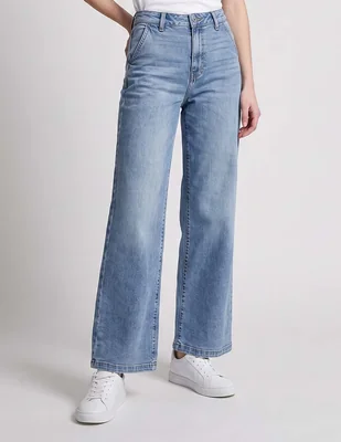 jeans wide leg sexy jeans a la cintura alta para mujer