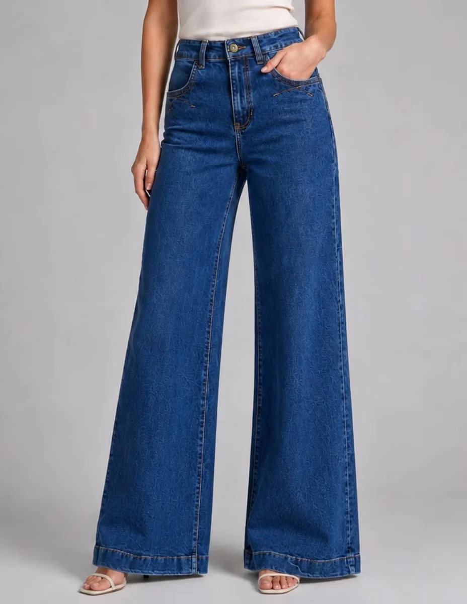 Jeans wide leg Obs Jeans para mujer
