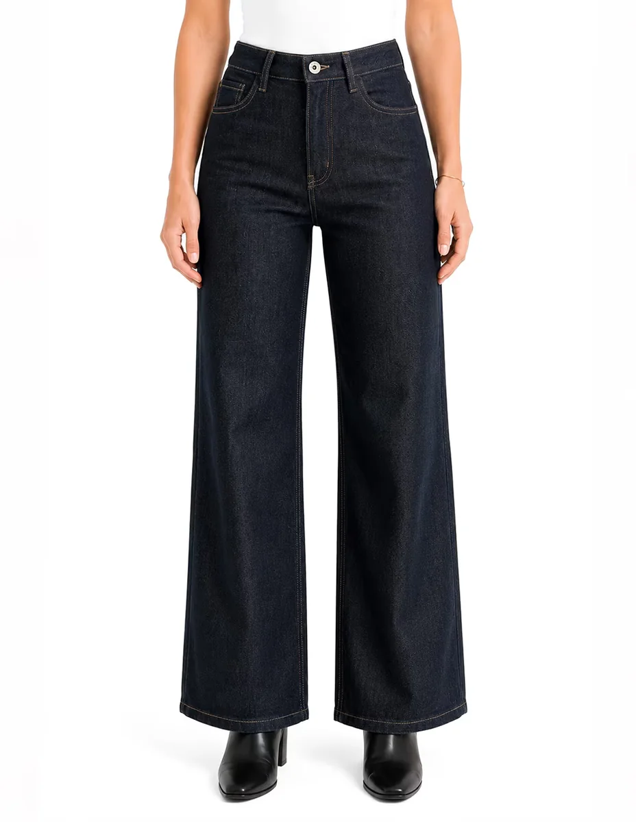 Jeans regular straight foley's corte cintura para mujer