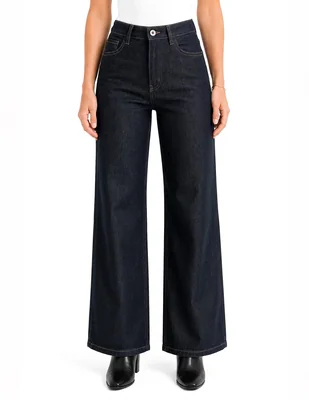 Jeans regular straight foley's corte cintura para mujer