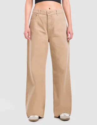Jeans/Jegging/Jeans jogger Regular Wide leg OGGI JEANS Wide Leg Khaki corte Media cintura para mujer