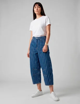 Jeans capri barrel topshop para mujer