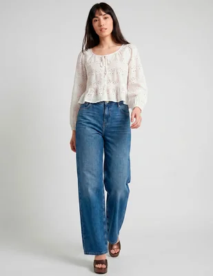 Jeans recto pieces para mujer