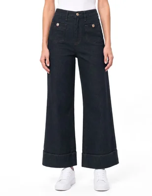 Jeans regular relajado foley's 226012 corte cintura para mujer