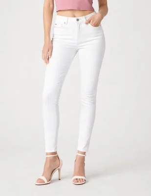 Jeans regular skinny cintura alta obs para mujer