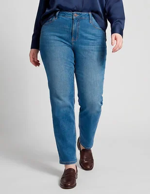 Jeans slim Liz Claiborne corte a la cintura para mujer