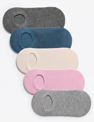 Set protector de pie punto blanco de algodón para mujer 5 pares