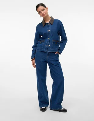 Jeans wide leg cintura alta Vero Moda para mujer
