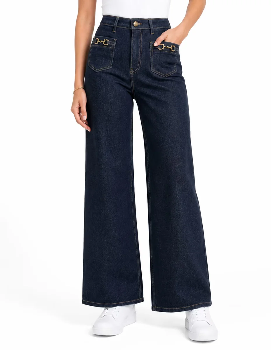 Jeans regular bota foley's corte cintura para mujer