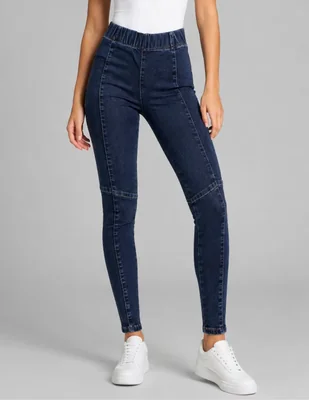 Jeans regular skinny cintura alta obs jeans para mujer