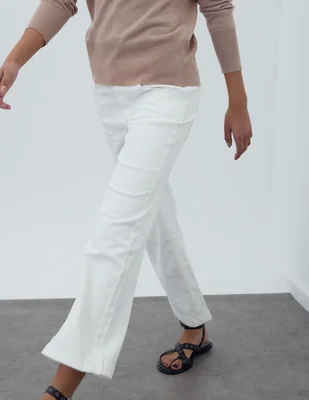 Jeans capri acampanado cintura renatta&go para mujer