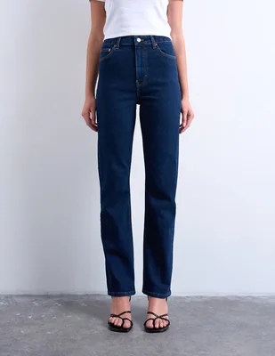 Jeans straight cintura alta topshop para mujer