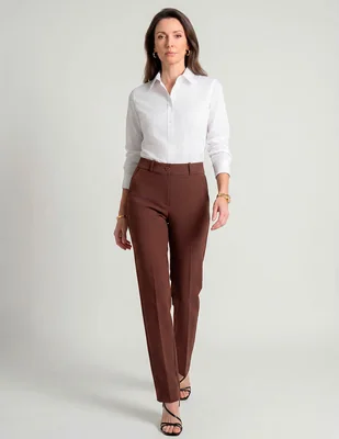 Pantalón de vestir Atelier Petite recto para mujer