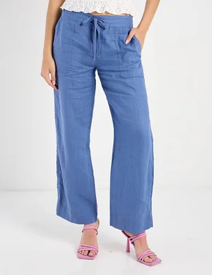 Pantalón relaxed lauren petite straight para mujer