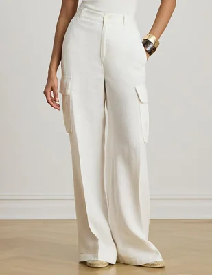 Pantalón cargo Lauren Petite amplio para mujer