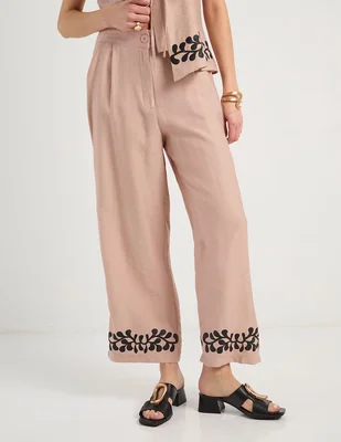 Pantalón Petite Studio amplio para mujer
