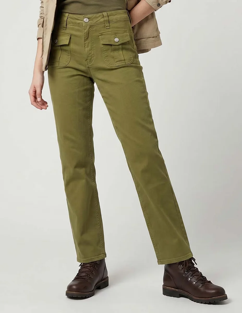 Pantalón Regular American Eagle Slim Para Mujer