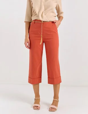 Pantalón capri Lorenza Blau regular para mujer
