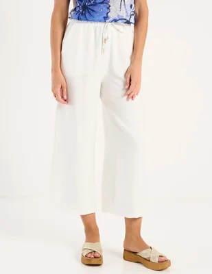 Pantalón capri damaia atelier amplio para mujer