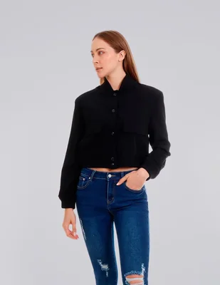 Chamarra casual American College Usa impermeable para mujer